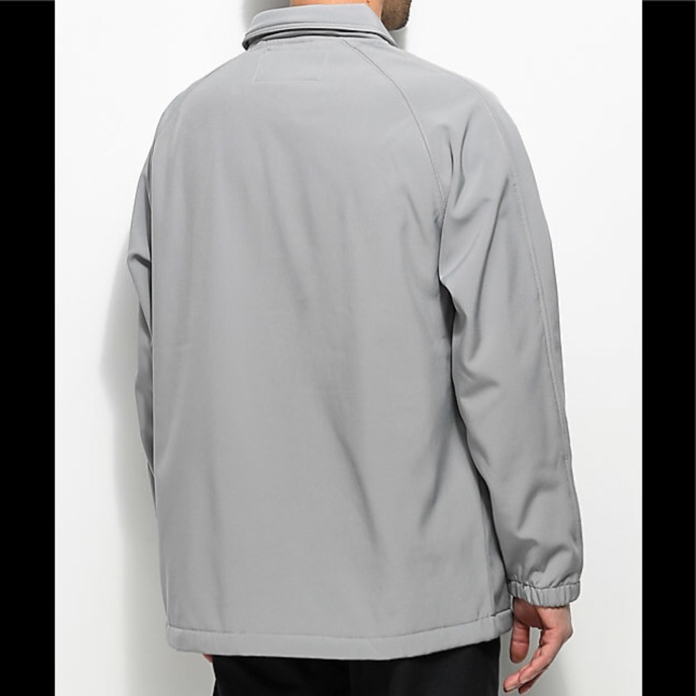 ❌SOLD❌EMPYRE  LIGHT GREY TECH FLEECE COACHE JACKET - Picture 2 of 8